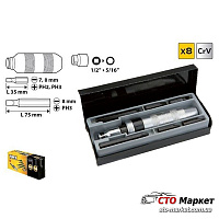 Отвертка ударная CrV Premium Line + 4 наcадки Topex (39d556)