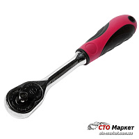 Трещотка 1/4 36 зубьев 150 мм  с резиновой ручкой JTC (3206B)